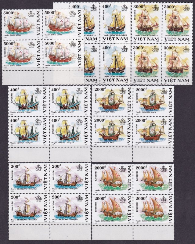 1991 Vietnam 2290VB-2296VB 500 years of the discovery of America 32,00 €