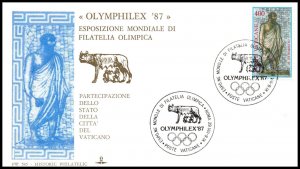 Vatican City Olymphilex 1987 Cover