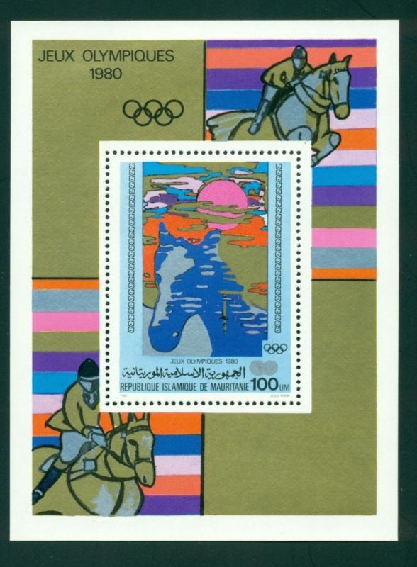 Mauritania Scott #450 MNH Olympics 1980 Moscow Equestrian CV$5+