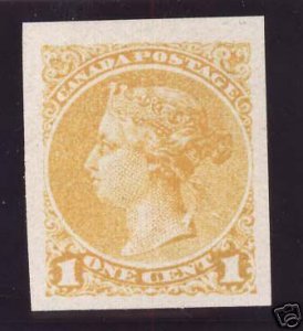 Canada #35e XF Essay In Lemon Yellow Huge Margins Gem