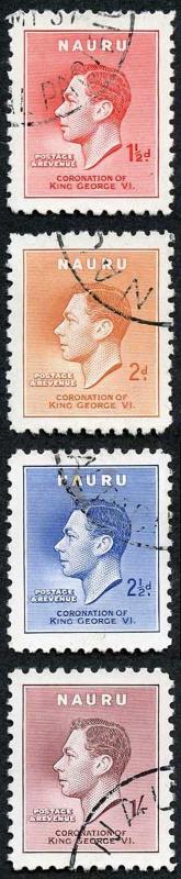 Nauru SG44/7 1937 Coronation Set of 4 Fine Used