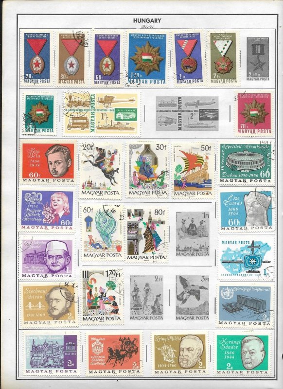 SE)1965-66 HUNGARY VARIETY OF STAMPS, WITHOUT DISPLAY, 4 MINT AND THE REST U