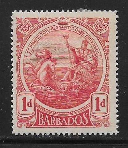 Barbados 129 1d Seal of Colony single Unused Hinged