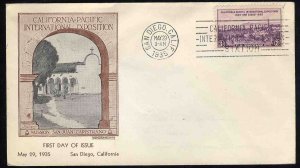 United States First Day Covers #773-7b, 1935 3c California, W.M Grandy cachet...