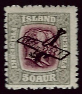 Iceland SC C2 Mint Fine some short perfs CV$70.00...in Demand!