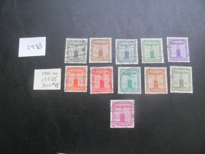 Germany 1942-44 USED MI. 166-177 POSTAGE DUE SET  XF 550 EUROS  (249A)