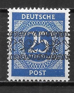 Germany 587C 25pf Numeral Type Ovpt. single MNH