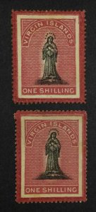 MOMEN: VIRGIN ISLANDS SG #18-19 1867 MINT OG H £165 LOT #64218