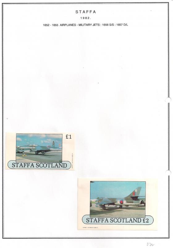 SCOTLAND - STAFFA - 1982 - Military Jets #2 - Souv, D/L Sheets -MLH