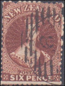 New Zealand #19, Incomplete  Set, 1863, Used