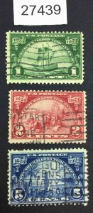 US STAMPS  #614-616 USED LOT #27439