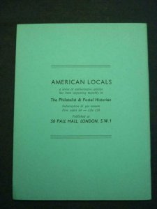 BOYD'S LOCAL POSTS IN NEW YORK CITY 1844 - 1882 by DONALD S PATTON