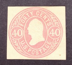 US U73 40c Envelope Cut Square Mint F-VF SCV $125 (03)