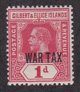 Gilbert & Ellice Islands # MR1, War Tax Stamp, NH