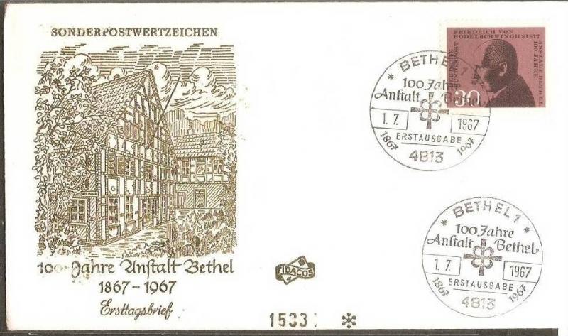 Germany 1967 Bethel Institution for Incurable Friedrich Von Bodelschwingh  Ar...