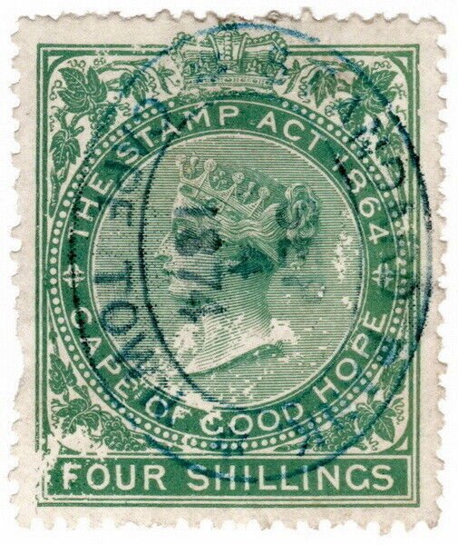 (I.B) Cape of Good Hope Revenue : Stamp Duty 4/- (1873)
