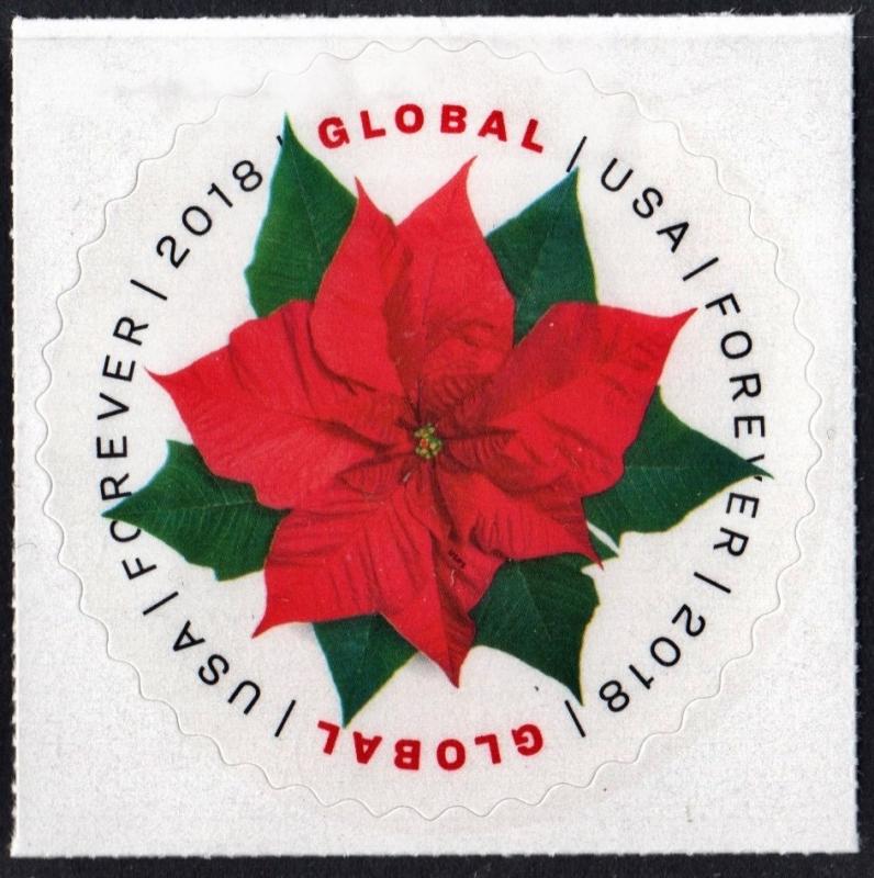 SC#5311 ($1.15) Global Poinsettia Single (2018) SA