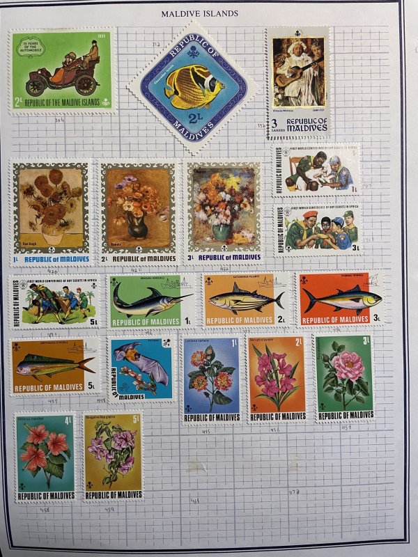 Collection of Maldives stamps