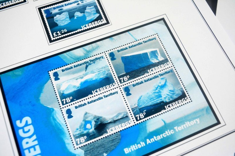 COLOR PRINTED BRITISH ANTARCTIC 2011-2020 STAMP ALBUM PAGES (33 illustr. pages)