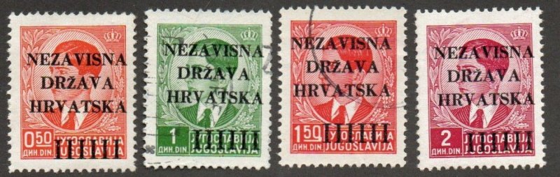 Croatia 1 Mint hinged, 2-3 Used, 4 Mint hinged