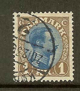 Denmark, Scott #128, 1k King Christian X, Used