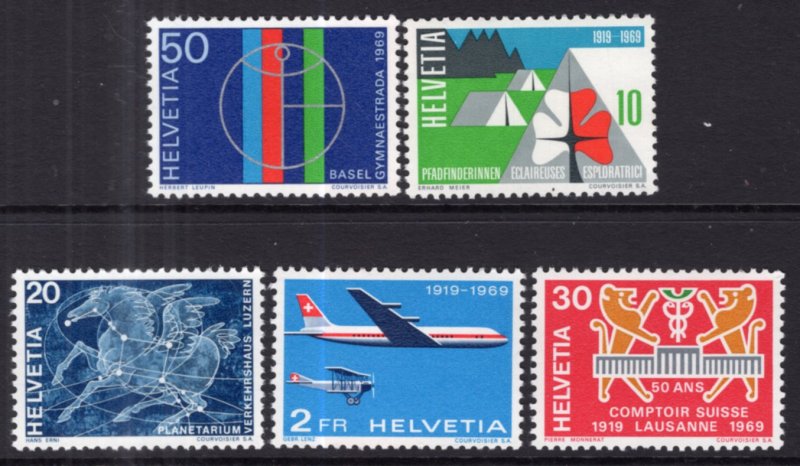 Switzerland 495-499 MNH VF