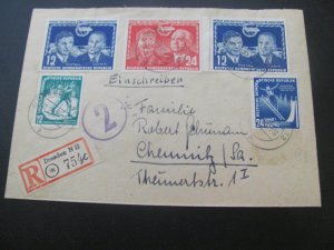 GERMANY DDR 1951 COVER SC  92-93 25+ EUROS (100)