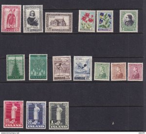 Iceland 1941 and up Accumulation Complete sets MH 15678