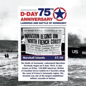Marshall Islands 2019 - D-Day 75th Anniversary - S/S - Scott #1244 - MNH