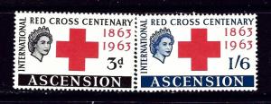 Ascension 90-91 MNH 1963 Red Cross set
