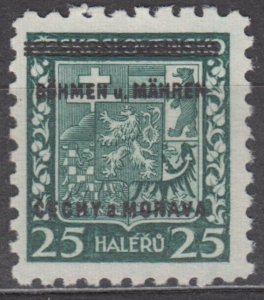 Bohemia & Moravia Scott #4 1939 MNH