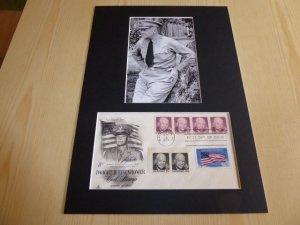 General Dwight Eisenhower WWII USA FDC Cover mounted photograph mount size A4