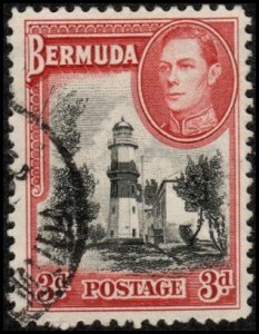 Bermuda 121 - Used - 3p St David's Lighthouse / George VI (1938) (cv $2.65)