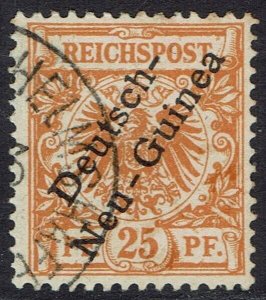GERMAN NEW GUINEA 1897 EAGLE 25PF USED