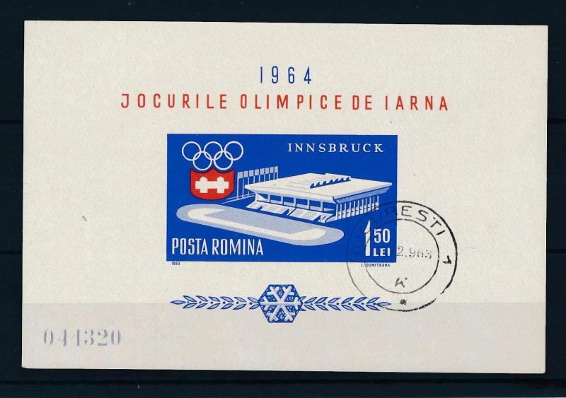 [46668] Romania 1963 Olympic Winter Games Innsbruck Imperf. Sheet USED