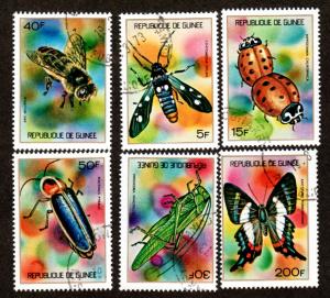 Guinea # 636-641 CTO NH Bugs!