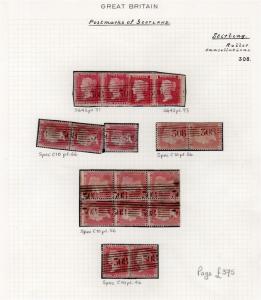 COLLECTION OF STIRLING ROLLER CANCELLATIONS INCLUDING BLOCK OF 6