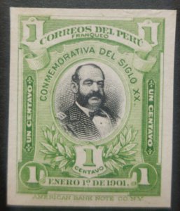 vtaeb.O) 1901 PERU, DIE PROOF. INDIAN PAPER, MIGUEL GRAU SEMINARIO, PACIFIC