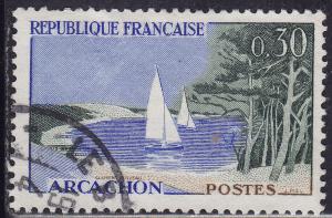 France 1008 Beach & Sail Boats, Aroachon 1961