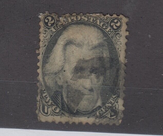 USA 1863 2c Black Jackson Scott #73 Fine Used JK2572