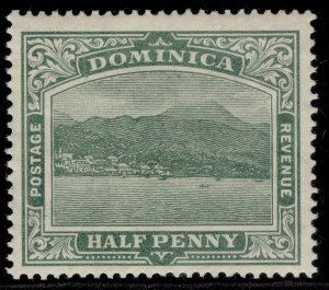 DOMINICA EDVII SG37, ½d green, M MINT. Cat £15.