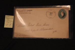 Scott US 311 cover Boxwood VA (DPO) to Alexandria VA (#389)