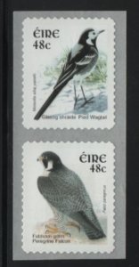 Ireland 2003 MNH Sc 1515a 48c Pied wagtail, Peregrine falcon Coil pair Perf 1...