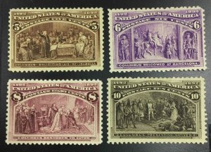 MOMEN: US STAMPS #234-237 MINT OG H VF LOT #74789*