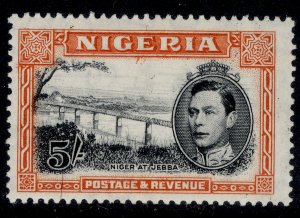 NIGERIA GVI SG59a, 5s black & orange, M MINT. Cat £10.