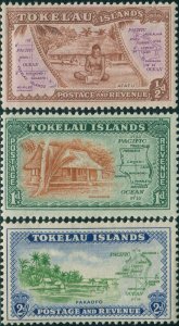 Tokelau 1948 SG1-3 Definitives MLH