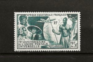 FRENCH EQUATORIAL AFRICA Sc C34 LH issue of 1949 UPU