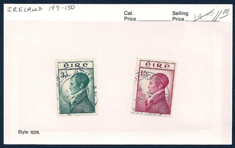 IRELAND Sc#149/150 Used set