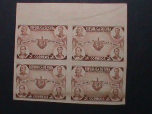 ​CUBA-1942-SC#369 80 YEARS OLD- WORLD FAMOUS PERSONS IMPERF-MNH BLOCK -VF