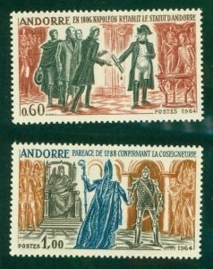 FRENCH ANDORRA 159-60 MNH   SCV $45.00BIN $25.00 (RL) 105